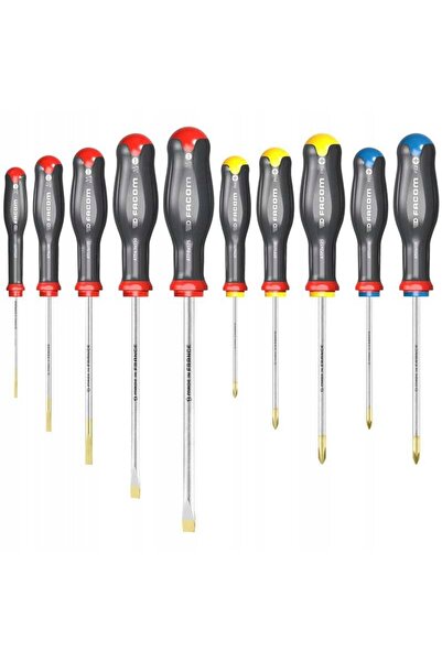 NO BRAND SET 10 ȘURUBELNIȚE PHILIPS POZIDRIV SOFTGRIP FACOM ATW.J10PB