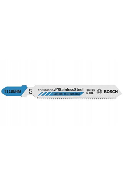 Bosch Lamă de ferăstrău tip T118EHM T118 EHM pentru inox, 3 bucăți