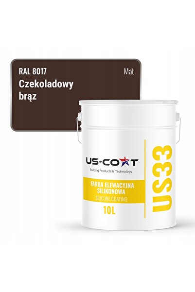 NO BRAND Vopsea Pictură Siliconică Colorant Maro Ciocolatiu RAL8017 UV 10L Pr...