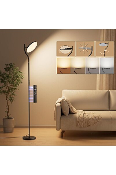 Dotail Φωτιστικό δαπέδου LED, 36W, 3800 lm, 2700K–6500K, 350 ° τηλεχειριστήρι...