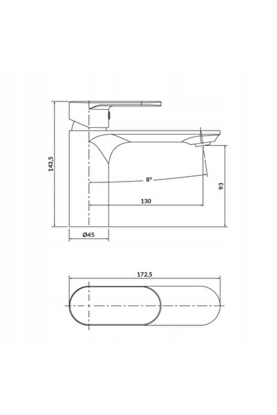 Cersanit Baterie lavoar de sine stătătoare Crea cromată