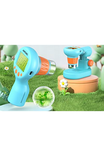 APEXEL Microscop Digital pentru Copii 2 în 1, 800x, Ecran LCD 2.0, Fotografii...