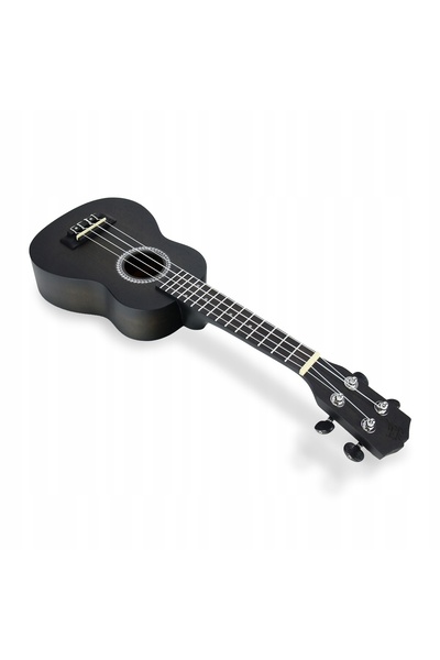 NO BRAND Ukulele Soprano Negru de 21 de inci, Chitară Aurie + Corzi Aquila, E...