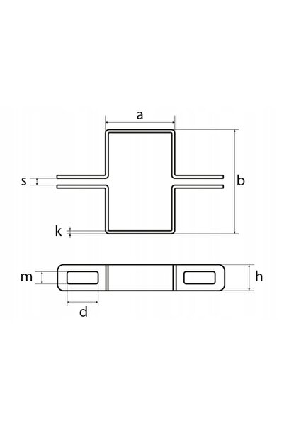 NO BRAND Clemă intermediară cu orificiu traversant pentru panou 40x60, antrac...