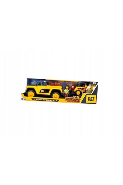 NO BRAND Set camionetă CAT cu încărcător frontal și 2 figurine pentru micuți ...