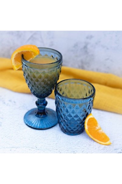 NO BRAND AMEFA 6 pahare colorate în stil vintage pentru vin și apă, model „Di...