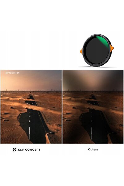 K&F CONCEPT Filtru Hibrid 2 în 1 58 mm Polarizator CPL + Filtru Gri Fader ND4...