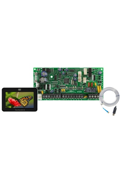 PARADOX KIT SISTEM DE ALARMĂ SPECTRA 3 DETECTORI DE MIȘCARE PANOU TACTIL GSM ...