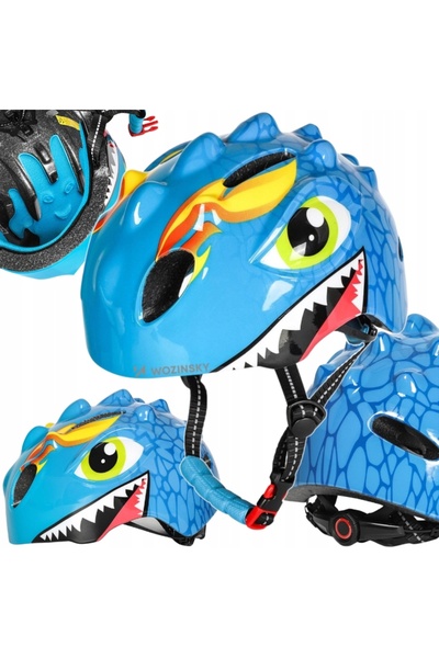 WOZINSKY Cască de ciclism ușoară pentru copii 50-54cm - Dragon Albastru