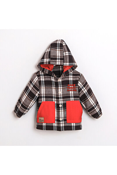 Coolimino Boys' Woodcutter Shirt with Hood