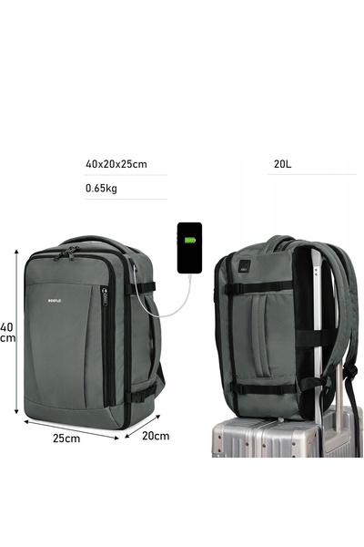 NO BRAND RYANAIR Rucsac de călătorie, bagaj de mână 40x20x25cm 20L pentru avi...