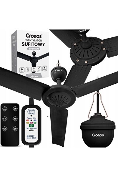 NO BRAND VENTILATOR DE TAVAN CU DESIGN FLORĂ DE VÂNT, SILENȚIOS, NEGRU, 90cm ...