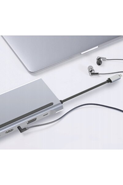 NO BRAND Stație de andocare ZENWIRE BYL-2017 11 în 1 USB Tip C Pasivă