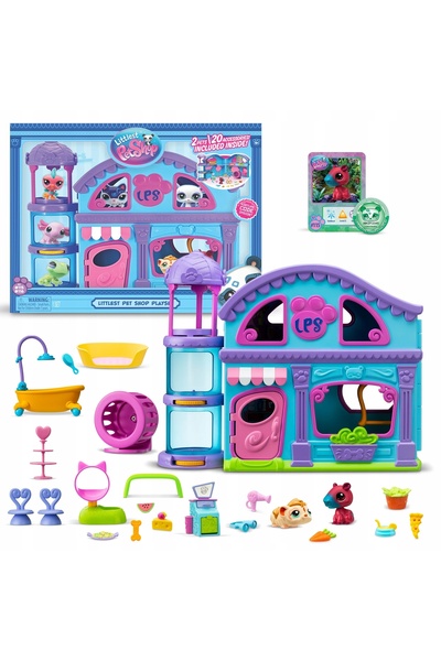 Littlest Pet Shop CASĂ FIGURINE MARI DE COMPANIE + ACCESORII