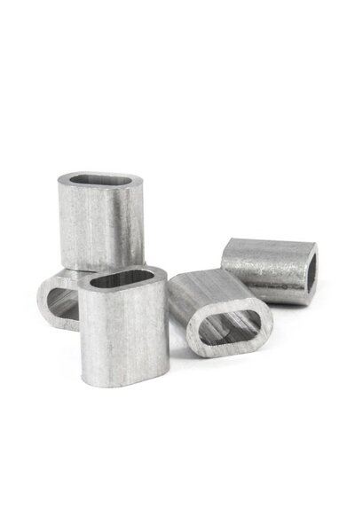 NO BRAND Manșon de aluminiu Conector Clemă de cablu 10mm 200 bucăți