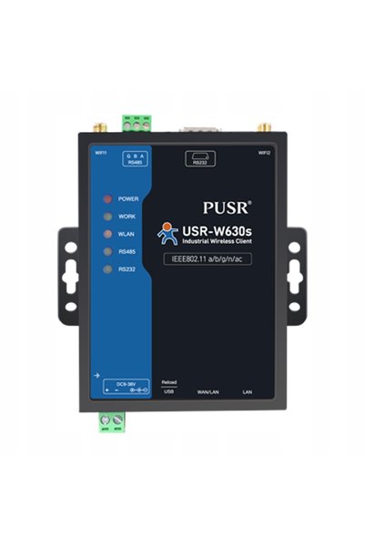 NO BRAND USR-W630s Convertor RS232/RS485 la WiFi5/Ethernet, AC1200, 2.4/5.8GH...