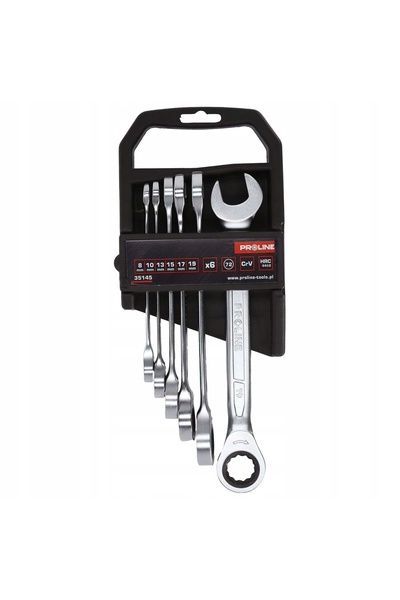 Proline Set de 6 chei inelare cu clichet 8-19mm 35145