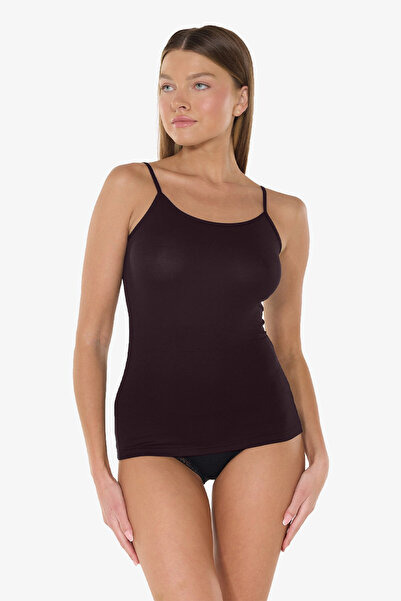 SOFT AURA Malabadi Women's Brown Extra Soft Micro Modal Undershirt with Adjus...