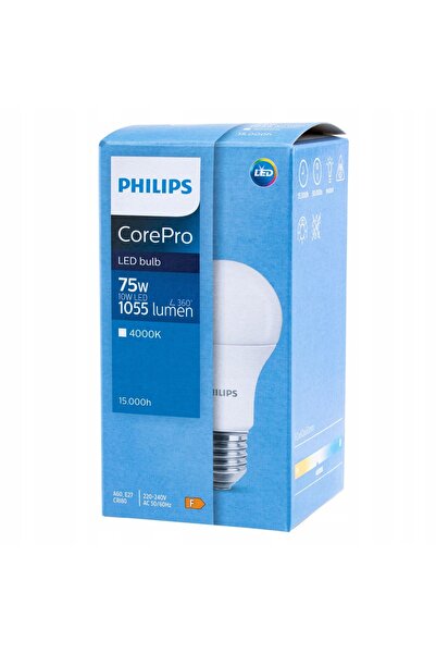 Philips 6 x Bec LED CorePro E27 A60 10W = 75W 4000K alb neutru