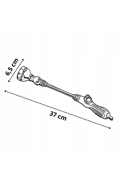 NO BRAND Pistol de udare metalic pentru grădină, cu 8 funcții, 47 cm