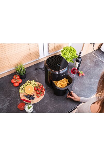 NO BRAND Friteuză cu aer cald 4.5L/1400W Panou tactil 8 Programe