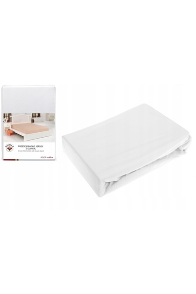 NO BRAND Cearșaf de pat cu elastic 200/220 alb