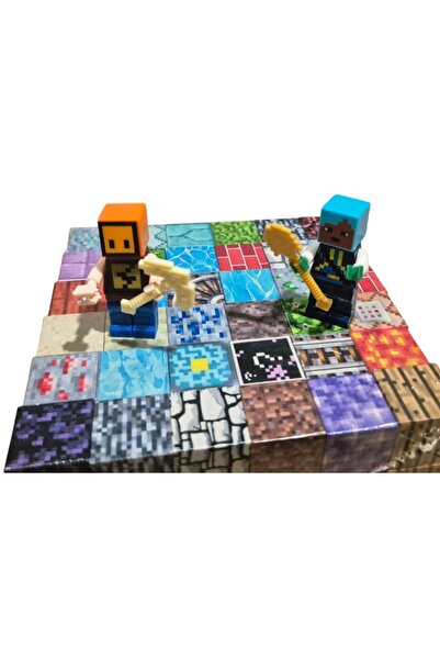 NO BRAND Cuburi magnetice, cuburi pixel, MAGNET CUBES, 184 piese, 2 figurine
