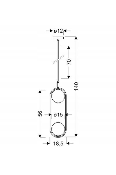 NO BRAND Lampă suspendată Cordel, auriu periat, 2x28W G9, abajur alb