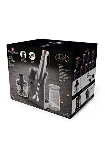 NO BRAND BLENDER MIXER DE MÂNĂ MULTIFUNCȚIONAL 500W MOONLIGHT METALLIC LINE B...