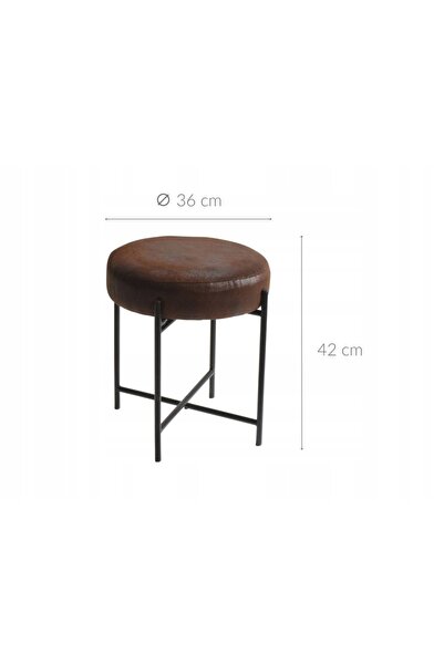 Home Styling Collection TABURET METALIC ROTUND Ø 36 CM ÎNĂLȚIME 42 CM BRONZ