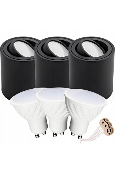LEDtechnics 3x Corp de iluminat spot încastrat, tub halogen GU10 10W, bec LED...