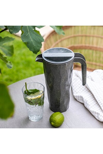Koziol Sticlă pentru băuturi din plastic cu capac, gri, 1,5 l