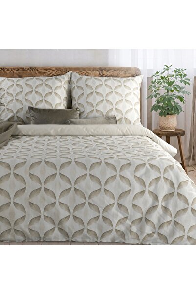 Eurofirany Lenjerie de pat 160x200cm din bumbac satinat, set husă de pilotă ș...