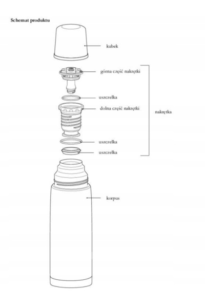 NO BRAND Termos cu cană din oțel inoxidabil 1 l THERMOS