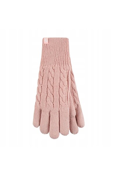 NO BRAND Mănuși de damă foarte călduroase HEAT HOLDERS cu blană M/L ROZ DUSKY
