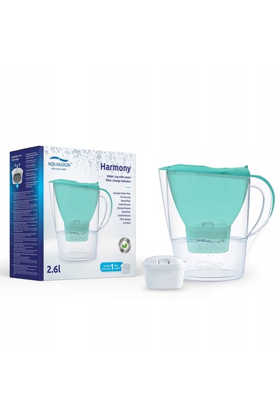 Aqualogis Cană cu filtru Harmony Green, 5+1 filtre