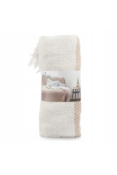 Gift Decor Cuvertură de pat din bumbac 130 x 160 cm bej 100% bumbac