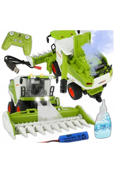 NO BRAND Jucărie cu telecomandă RC Combină agricolă cu lumini și efect de fum...