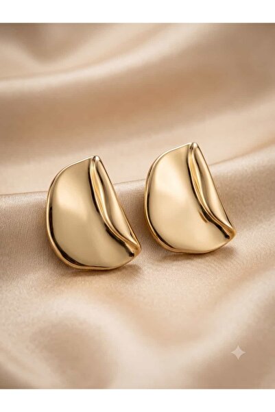 Çelik Workshop Series Fluid Folded Gold Earrings