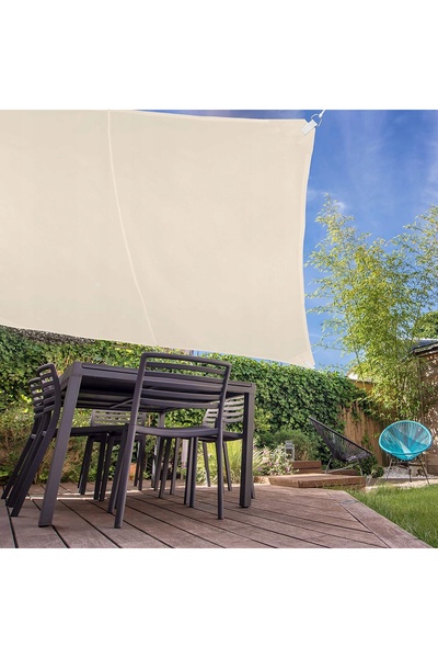Relaxdays Pânză de umbră pentru grădină 2x2 m, pentru terasă, rezistentă la r...