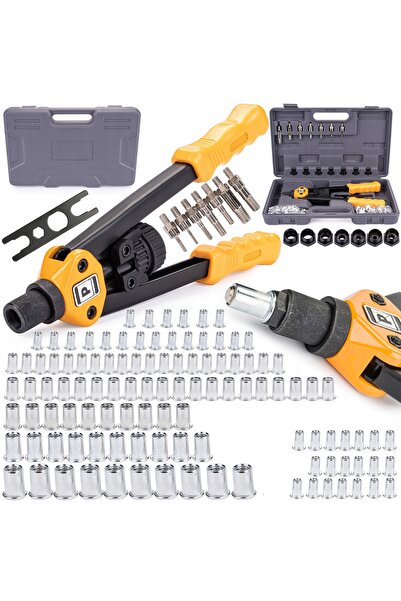 Powermat Pistol de nituit manual pentru piulițe nit M3-M12 SET 125