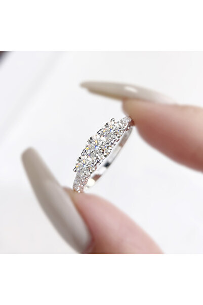 Choice3 8 Silver 0.5 Carat Moissanite DWJ Real 0.5CT Moissanite Diamond Round...