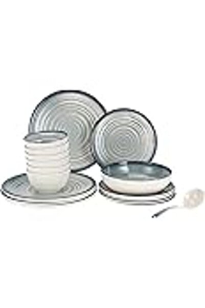 Nova 24-Piece Stainless Steel Silverware Set, 6-Person Flatware Set with Eco-Friendly Green Coated Handles, Dishwasher Safe and Rust Resistant (Green-Gold)
