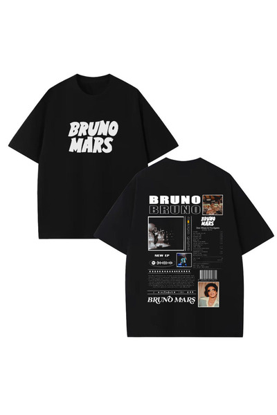 STİL-X Μπλουζάκι Bruno Mars με στάμπα, unisex, 100% βαμβακερό, oversized