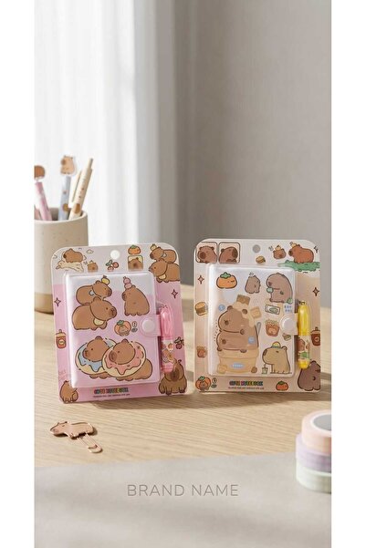 ALPA STORE Kalemli Pofidik Capybara Kapibara Temalı Mini Not Defteri Seti 1 ADET