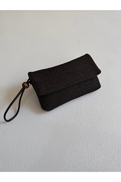 Mia Collection Simple Model Clutch Bag, Portfolio Bag, Handbag Straw Bitter B...