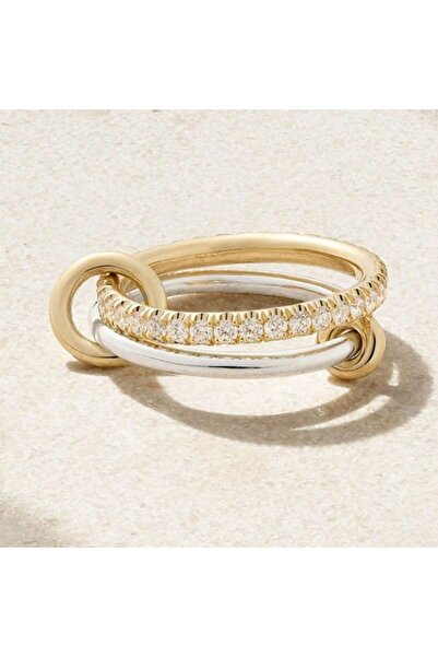 Choice4 6 G-S Double 925 Sterling Silver Simple Fashionable Multi-Layer Round...
