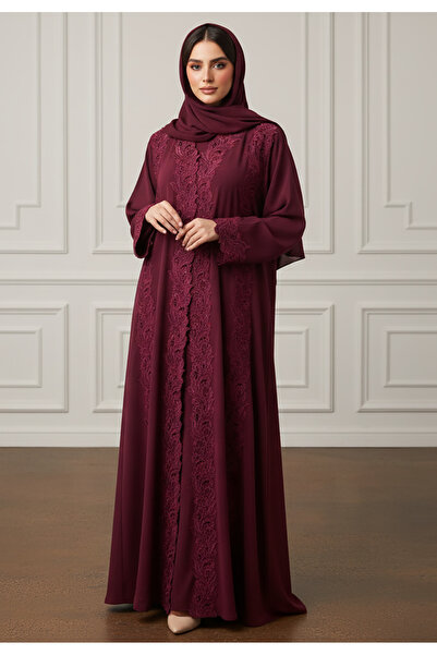 Nukhbaa Inaya Baroque Lace Abaya| Nida Fabric