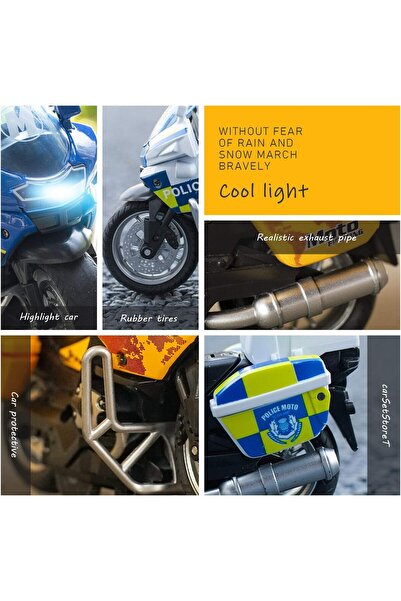 PlayFun Police Motorcycle L&S Friction 651, batteries needed just pull back t...