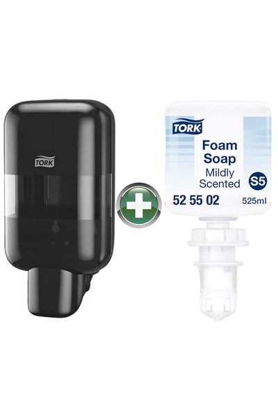 Mulpex Dozator de săpun și dezinfectant Tork Mini S5 Black 565208 + 525502 Să...